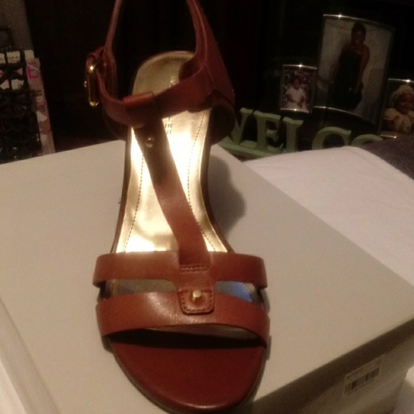 Marc Fisher Shoes - Marc Fisher Brown Cassy Wedge Sandal